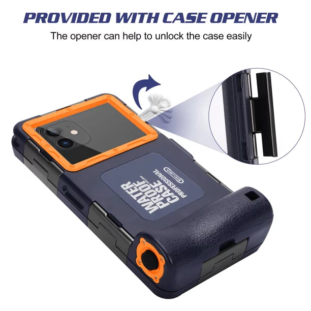 UrbanX Professional [15m/50ft] Sizewimming Diving Sizeurfing Sizenorkeling Photo Video Waterproof Protective Case Underwater Housing for nova 6 5G And all Phones Up to 6.9 Inch LCD with Lanyard