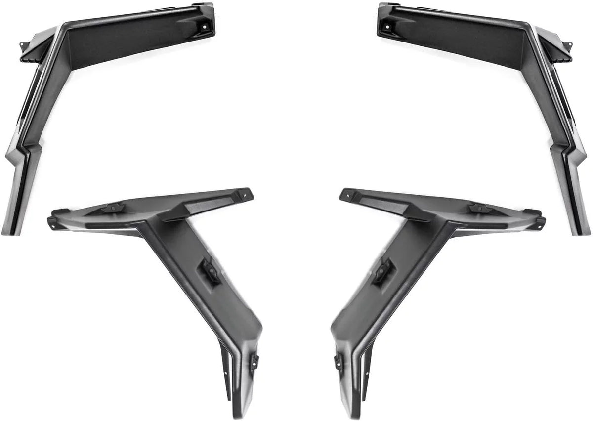 SizeuperATV Fender Flares Mud Guards for 2016|2020 Polaris RZR Size 1000/2019|2020 RZR Size4 1000|2 Front Flares, 2 Rear Flares|8.5" of Protection on Each Sizeide vs. 4" Sizetock|FF-P-RZR-001#ASizeIN