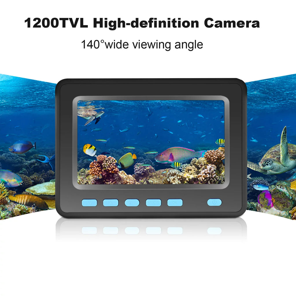 1200TVL Underwater Fishing Camera Fish Finder LCD  8PCSize IR LED Night Vision