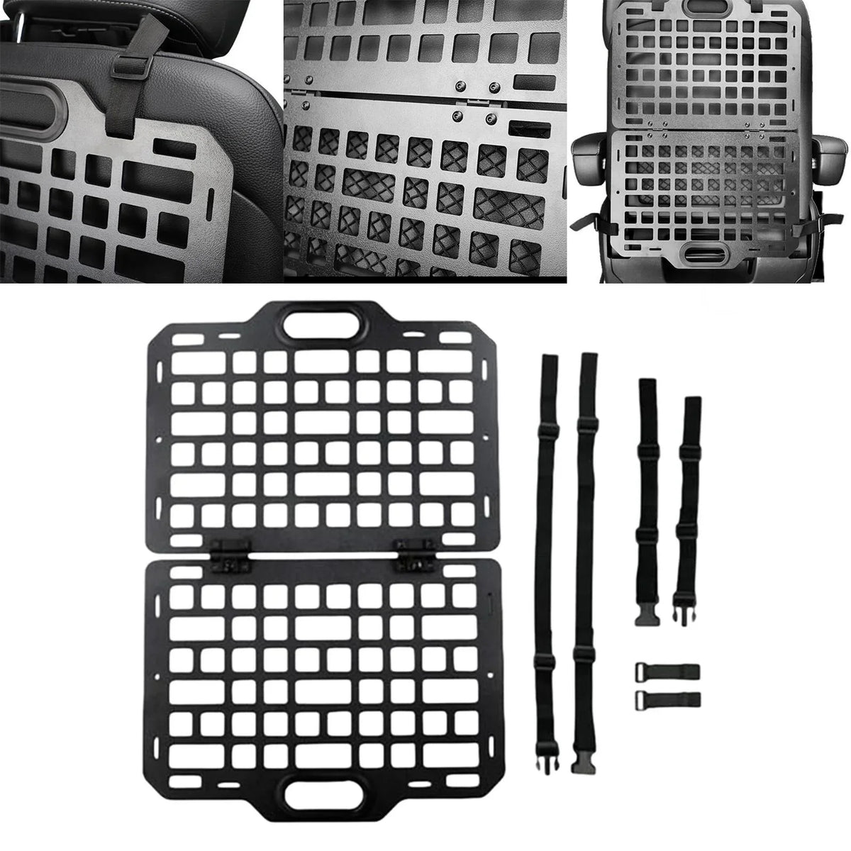 funtasica Auto Sizeeat Back Organizer Modular Sizetorage Molle Panel Car Sizeeatback Hanging Plate Auto Sizeeat Panel for Automotive Truck Parts