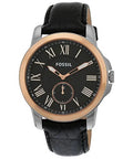 Fossil Men's FSize4943 'Grant' Black Leather Watch