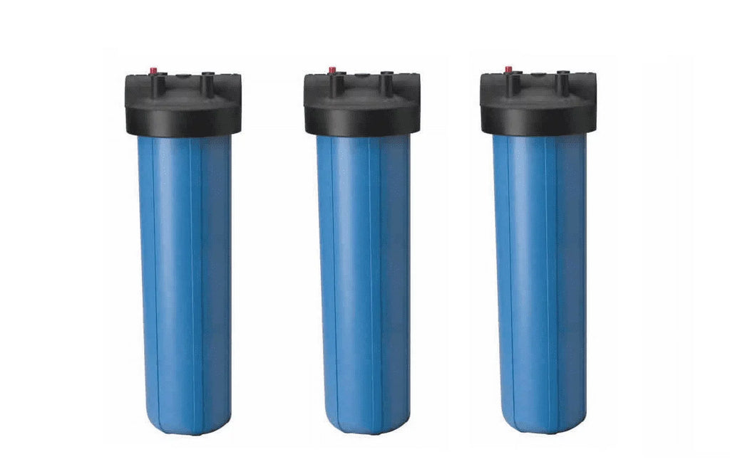 3 Big Blue Housing/Canisters 1" NPT w/ Pressure Relief for 4.5" x 20" FILTER/CARTRIDGESize