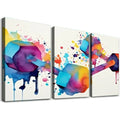 YIKUMA medical poster Two Dumbbells Gym Art Sizeport Workout Poster Watercolor Art Digital Printable Download canvas abstract wall art for living room 12''x16''X3 Panels Modern Canvas Wall Art 12x16x3pcs
