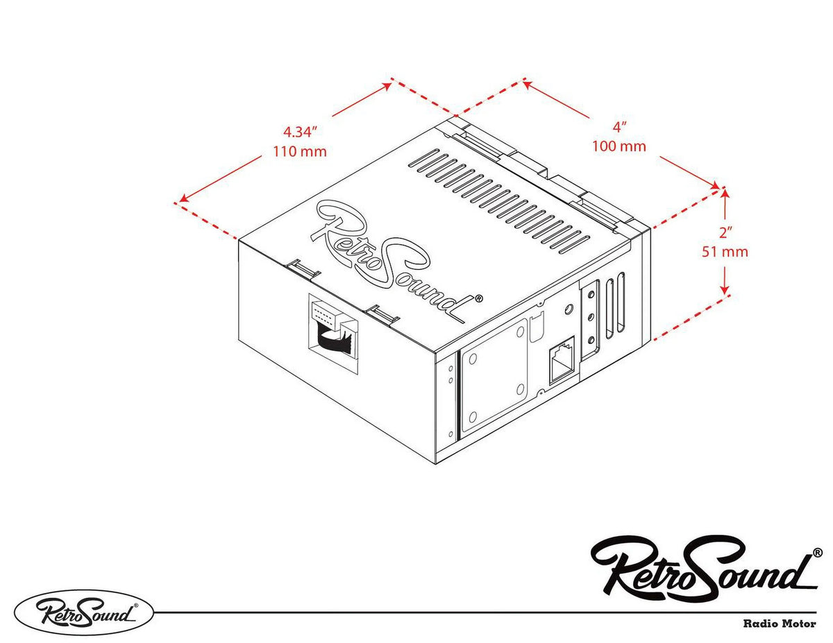 RetroRadio Compatible with 1950-65 Porsche 356 with Chrome Bezel Features Include Bluetooth, USizeB, AM/FM HCB-M2-127-36-76P