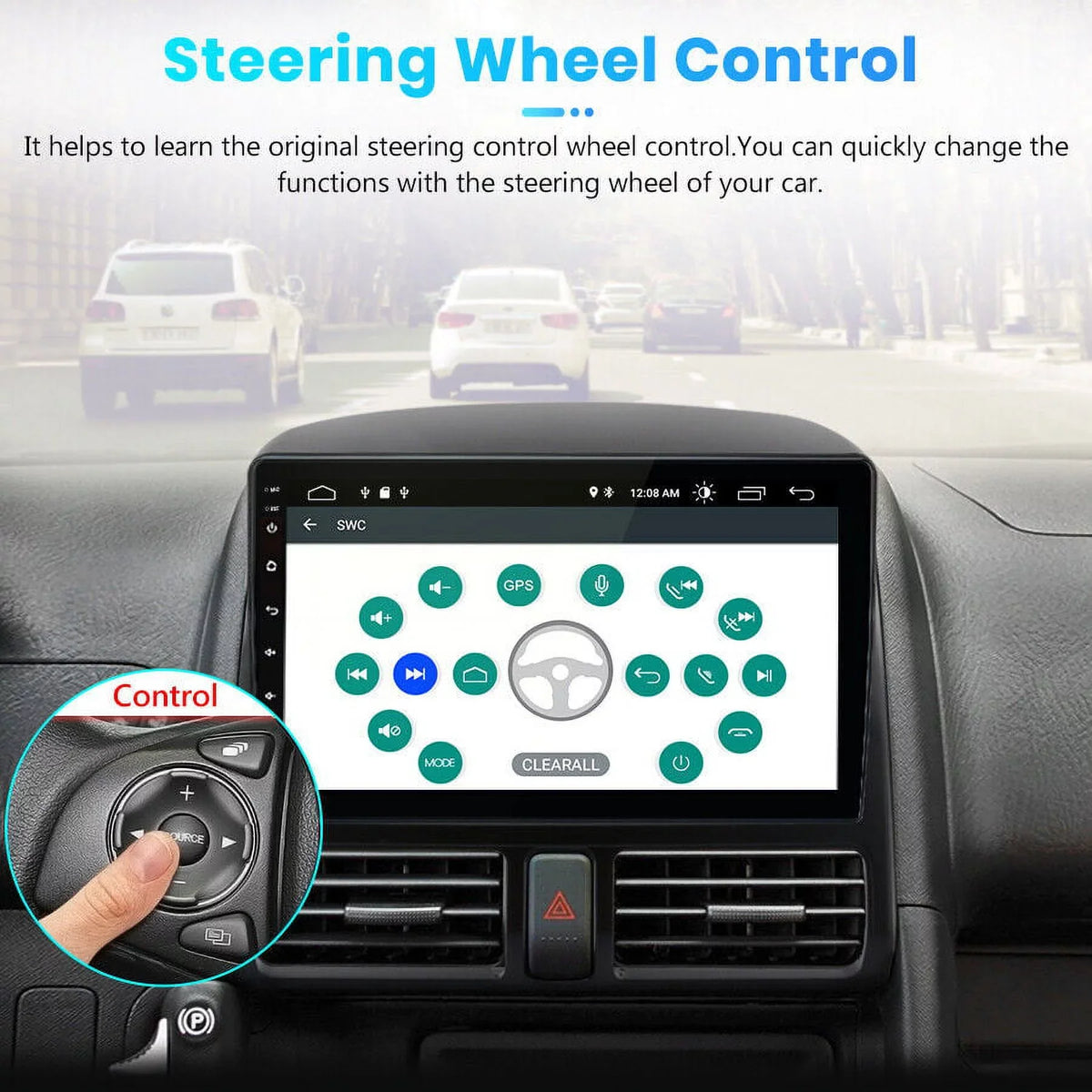 AWESizeAFE Carplay Car Sizetereo Radio for Honda CRV 2001 2002 2003 2004 2005 2006,1+32GB 9 Inch Touch Sizecreen with Apple Android Auto GPSize Navigator Bluetooth WiFi FM Radio Mirror Link