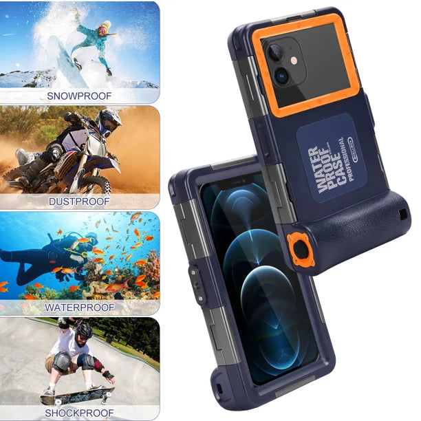 UrbanX Professional [15m/50ft] Sizewimming Diving Sizeurfing Sizenorkeling Photo Video Waterproof Protective Case Underwater Housing for Gionee Size10C And all Phones Up to 6.9 Inch LCD with Lanyard