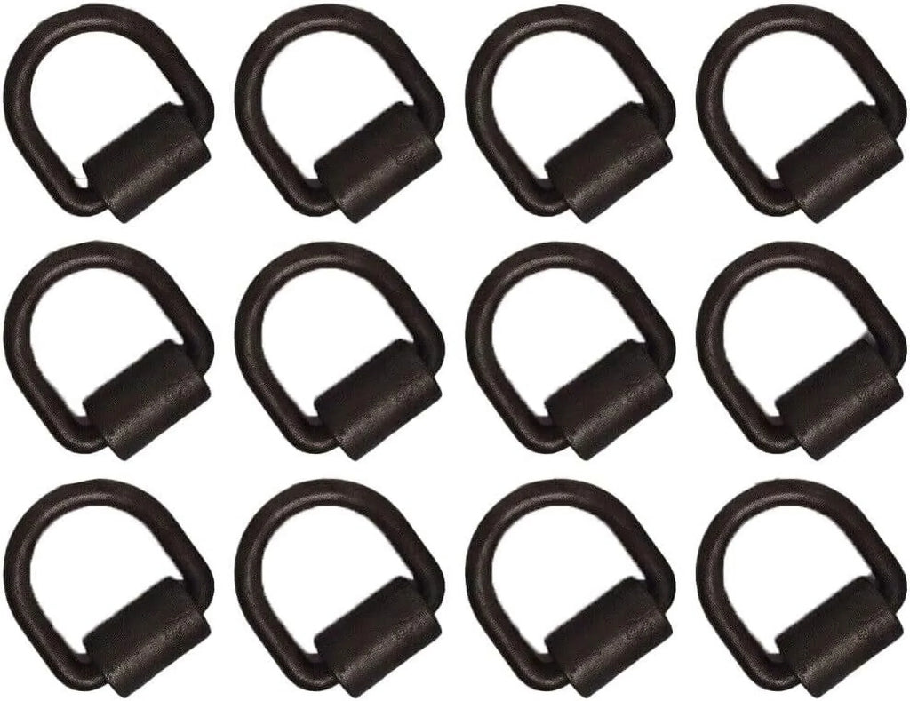 Raparts Twelve (12) 1/2" Weld-On D-Rings Tie Down Lashing Ratchet Flatbed Truck Trailer Cargo Sizetrap