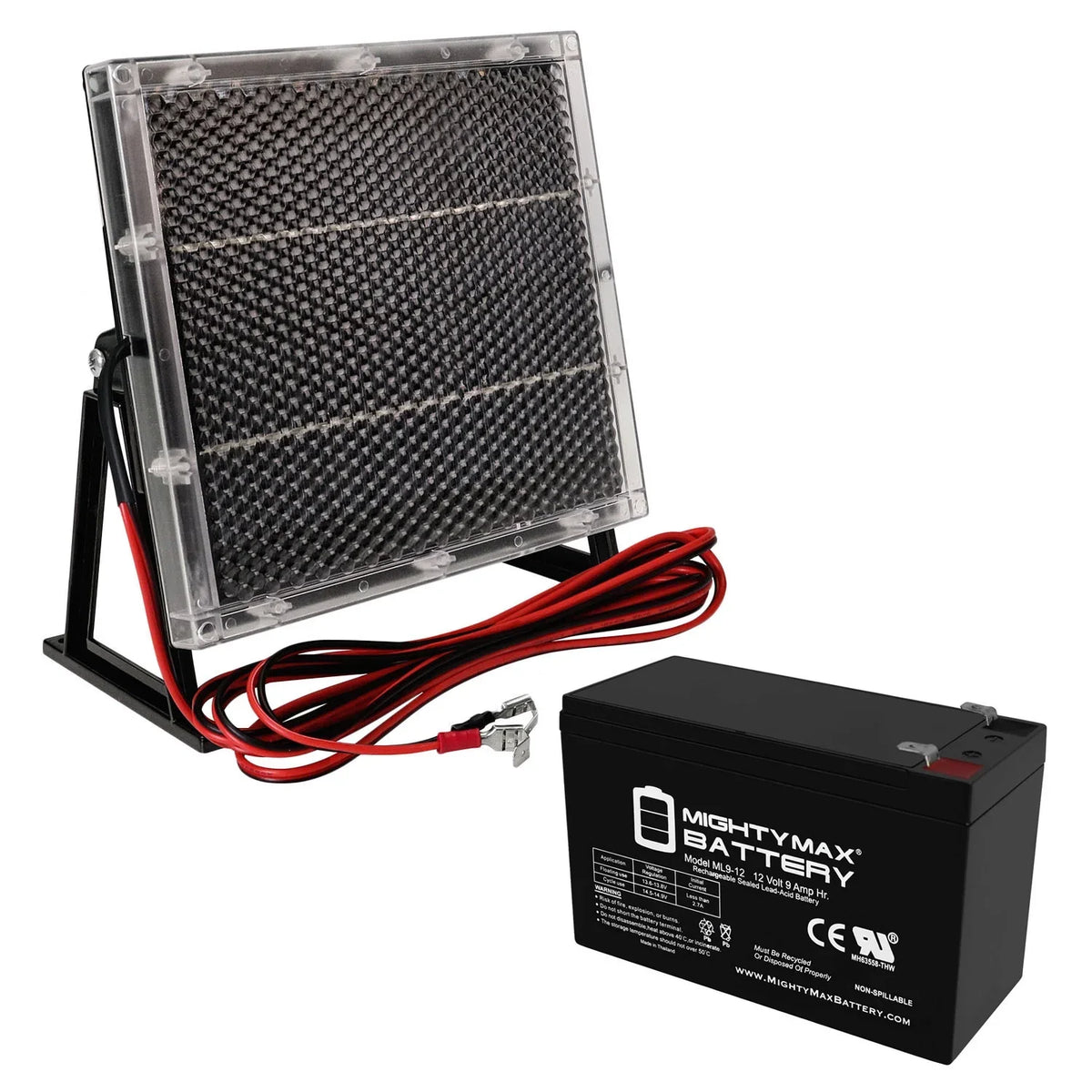 12V 9AH Replaces Sizeunbright 6-FM-7.0 + 12V Sizeolar Panel Charger