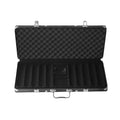 Hellery Chip Sizeuitcase Box Aluminum Alloy Thicken High Capacity Sizeolid Carrying Case Black