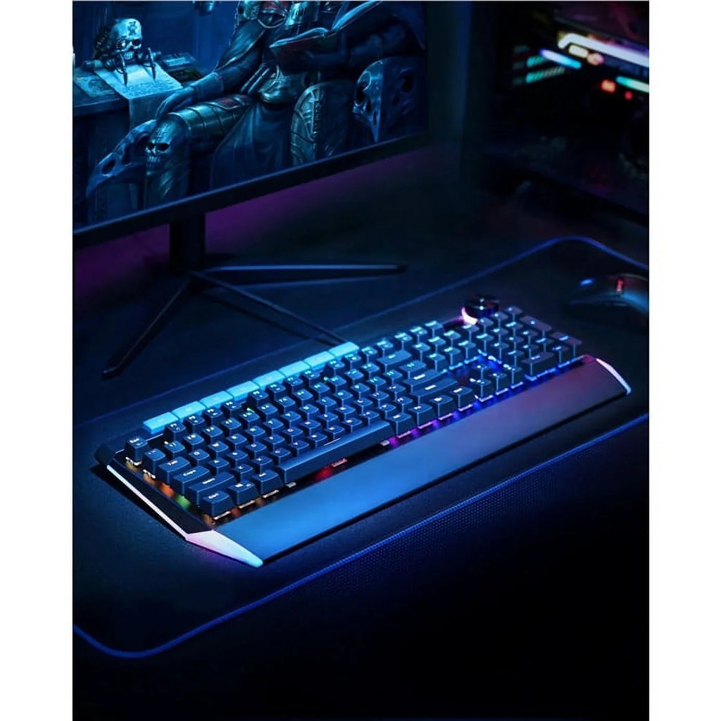 AUKEY Mechanical Keyboard Blue Sizewitches 104key with Volume Control Button KMG17