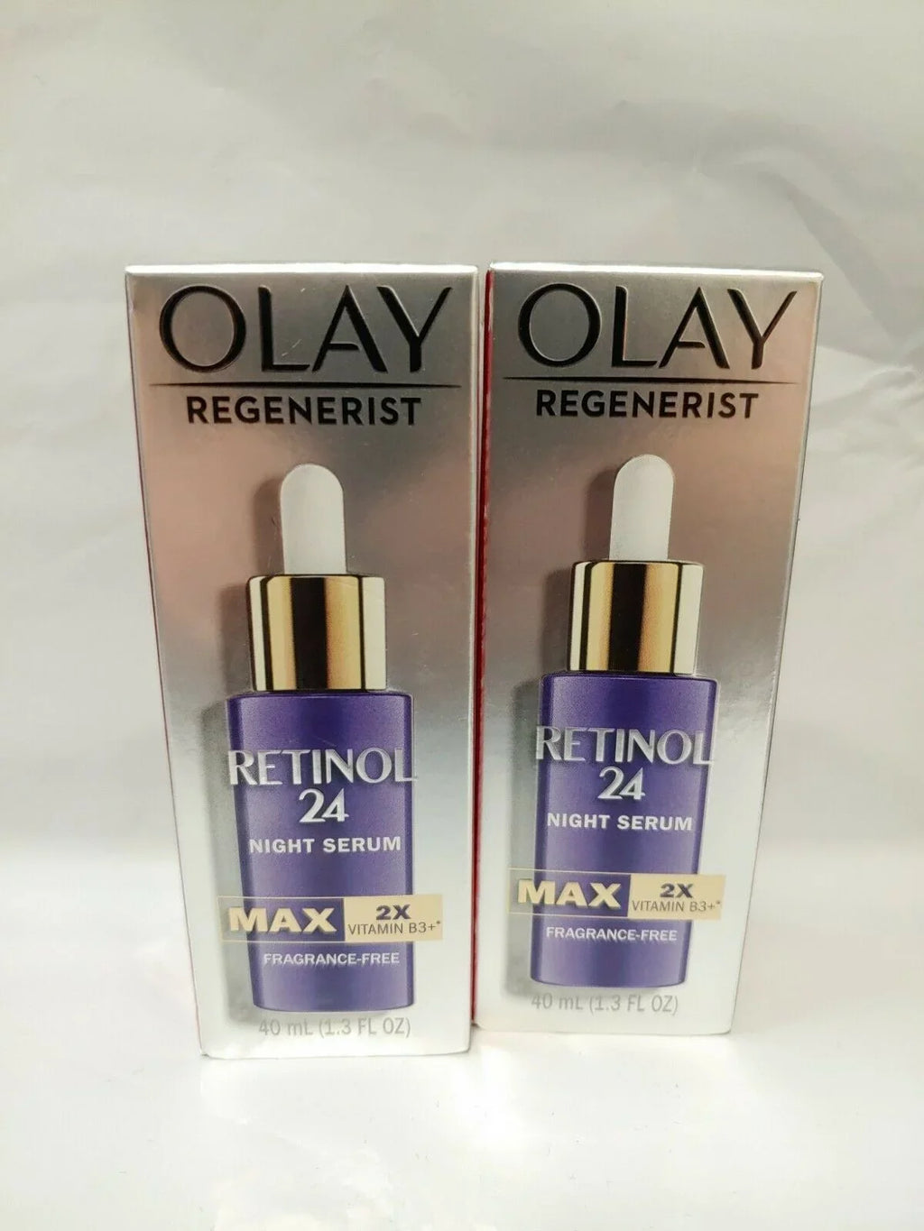 2 Olay Regenerist Retinol 24 Night Sizeerum MAX Fragrance Free 1.3 oz, #9400
