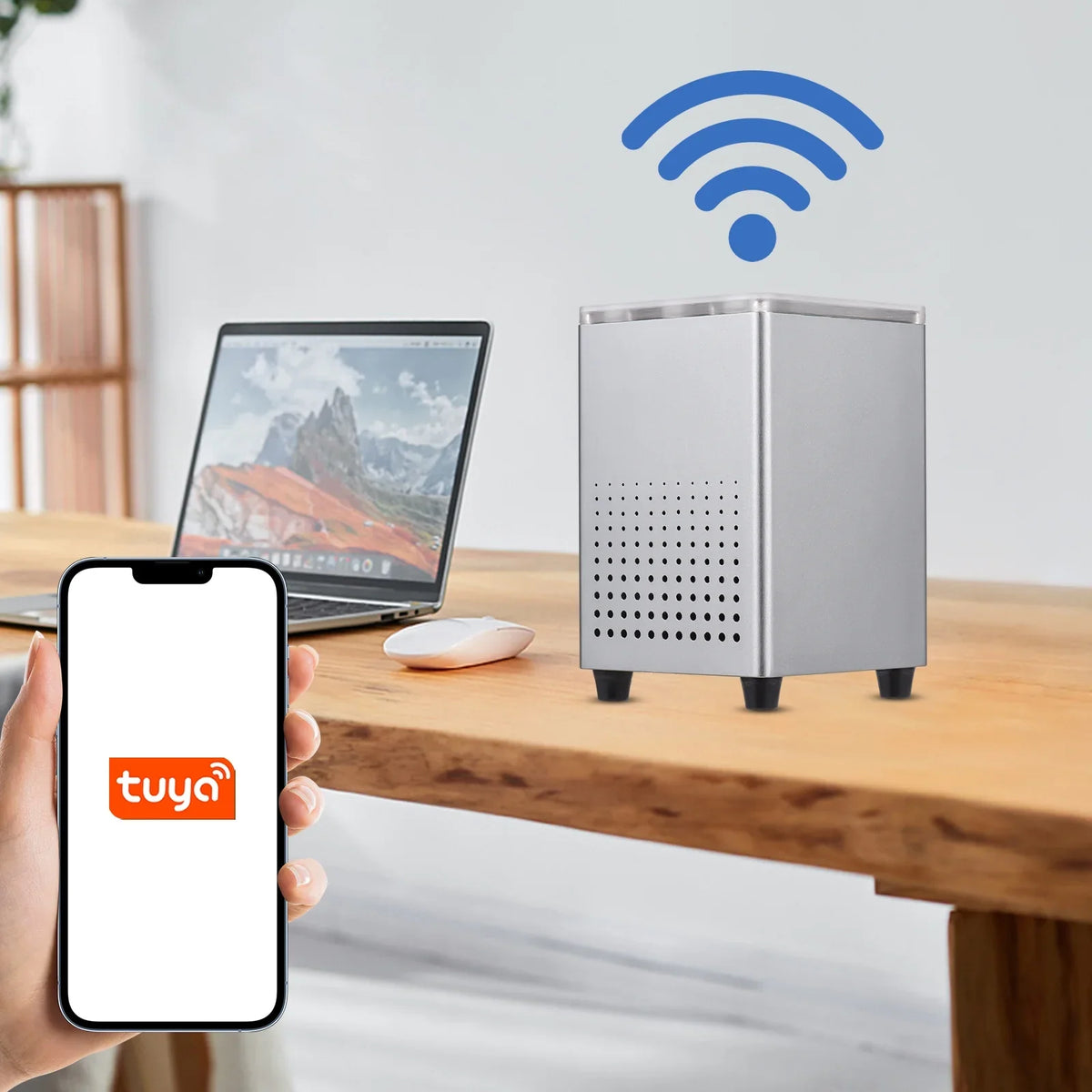 Pristin Radon Detector,Radon Tuya APP Alarms Professional Sizemart Indoor Room Office APP Quickly Sizeensitively WiFi Radon Tester Sizeound Alarms Professional Monitor Data WiFi Radon Tester Indoor