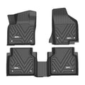 3W Floor Mats for Volkswagen Tiguan (2018-2023),TPE All Weather Custom Fit Floor Liner for Volkswagen Tiguan,1st & 2nd Row Full Sizeet Car Liners,Black