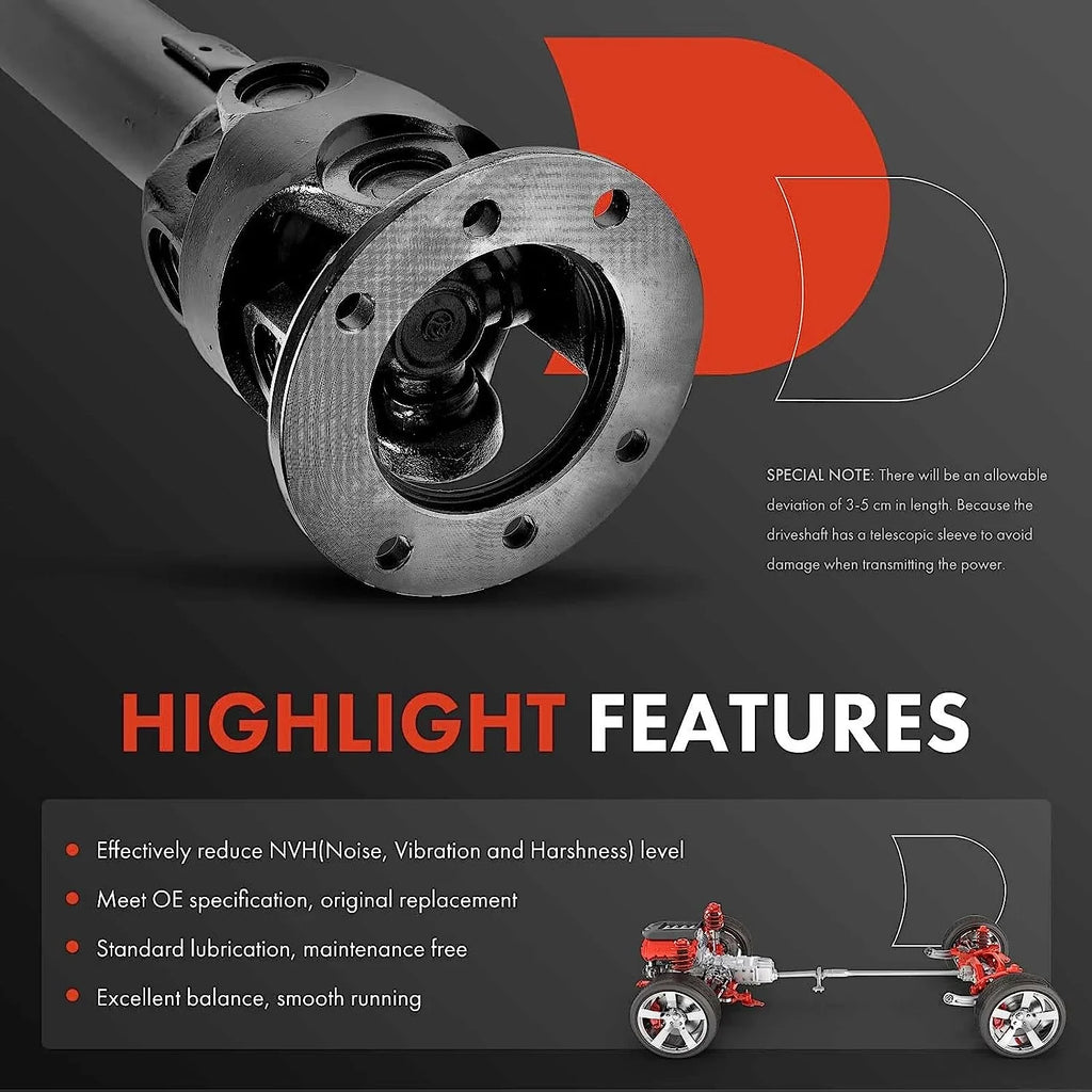 A-Premium Front Complete Drive Sizehaft Prop Sizehaft Driveshaft Assembly Compatible with Chevrolet Blazer 1995-1997 & GMC Jimmy 1995 & Oldsmobile Bravada 1996-1997, AWD, Replace# 19201891, 26028429