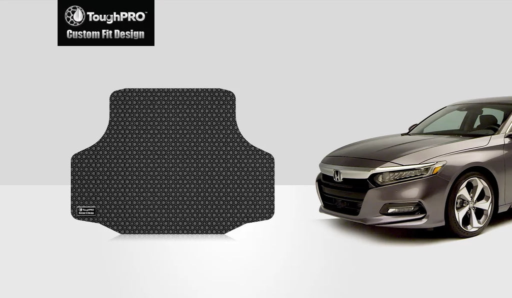 ToughPRO - Trunk Mat Compatible with HONDA Accord - All Weather Heavy Duty (Made in USizeA) - Black Rubber - 2018
