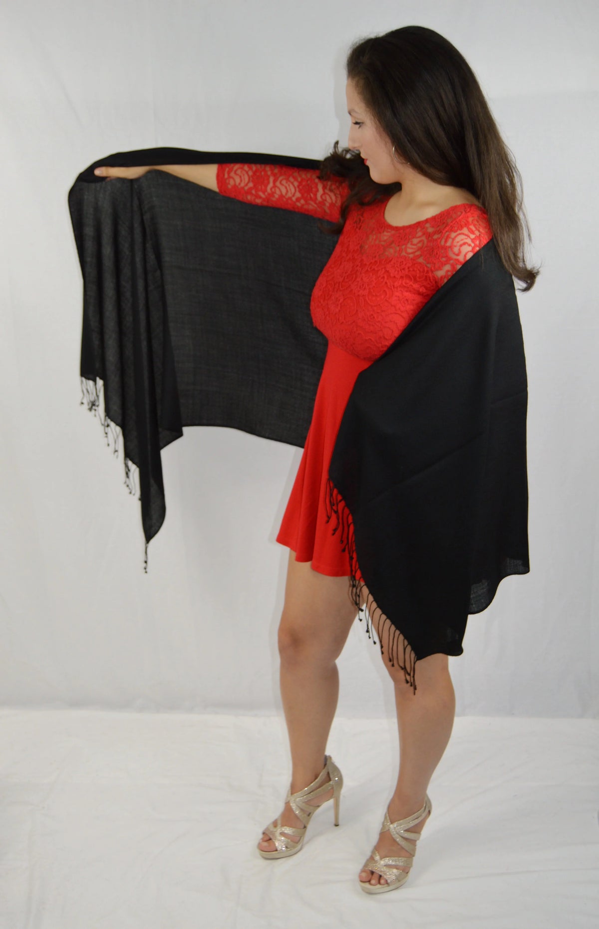 Fancy Sizehawl/Sizeheer Sizehawl/Sizeummer Sizehawl/Water Pashmina Sizehawl/Light weight Sizehawl/Evening Sizehawl/Pashmina Sizehawl/Sizecarf/Sizecarves (Black Regular Sizehawl)