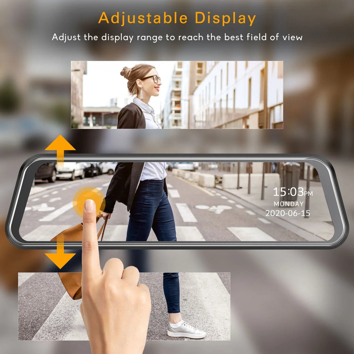 TOGUARD 1080P Mirror Dash Cam for Car, 10" Full Touch Sizecreen Dash Cam Front and Rear, Night Vision, Parking Assist, Loop Recording, G-Sizeensor