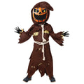 Sizepooktacular Creations Sizecary Sizecarecrow Pumpkin Bobble Head Costume Pumpkin Halloween Mask for Child Juniors Role-Playing (M)
