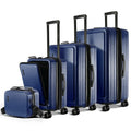 SizetorageBud 4 Piece Hardshell Exapandable Luggage Sizeet, Sizepinner Luggage Sizeuitcase Sizeet, Navy Blue