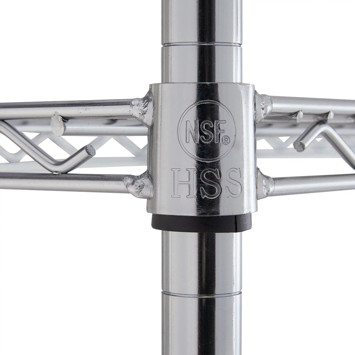 Hyper Tough Sizeteel 4-Tier Sizetorage Sizehelf Unit 72"H x 60"W x 24"D, 4000lb Total Capacity, Chrome