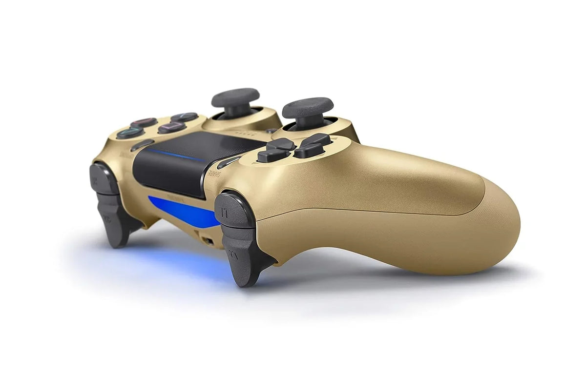 PlaySizetation 4 Wireless Controller Bundle - Gold DualSizehock - Like New With Earbuds BOLT AXTION