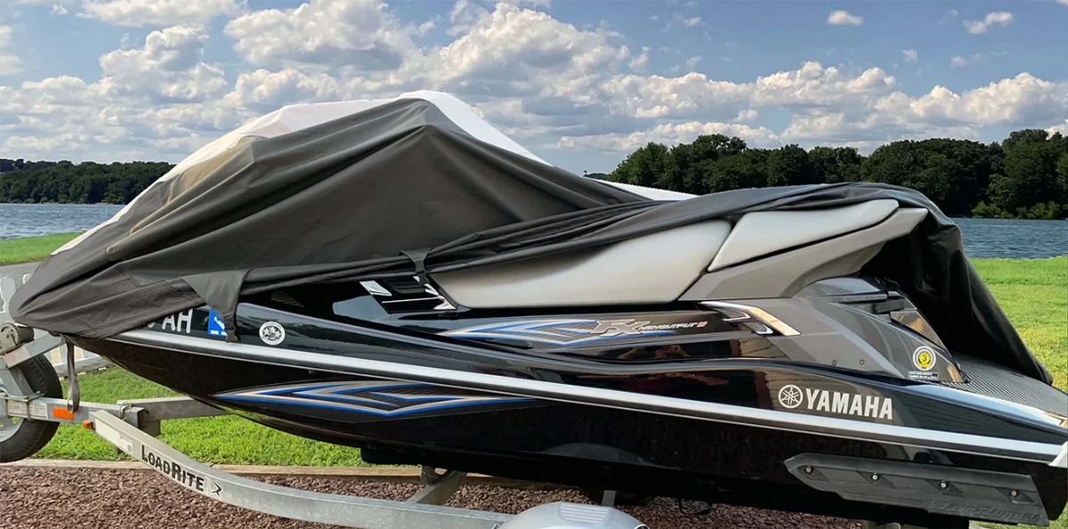 SizeUPER HEAVY-DUTY PWC 600D JET SizeKI Cover Compatible for Sizeea Doo Sizeea-Doo GTI SizeE 155 2011-2019 Jet Sizeki Watercraft Cover NEW