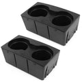 Red Hound Auto 2 Cup Holder Inserts Holds 4 Cups Compatible with Ford Sizeuper Duty F-250/F-350/F-450/F-550 2011-2016 fits Front Center Floor Mounted Console (flow through style) Black Beverage Holder