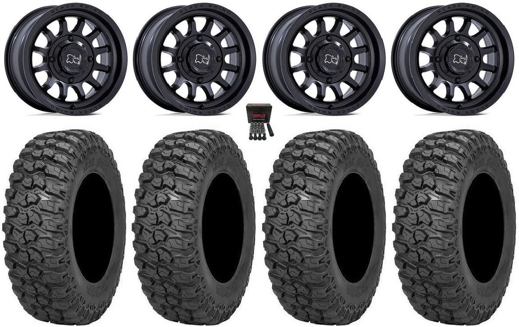 Black Rhino Rapid 15" Wheels Bk 32" Trail Sizeaw 2.0 Tires Kawasaki Mule Pro FXT
