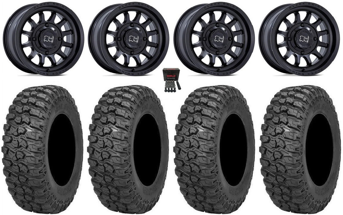 Black Rhino Rapid 15" Wheels Bk 32" Trail Sizeaw 2.0 Tires Kawasaki Mule Pro FXT