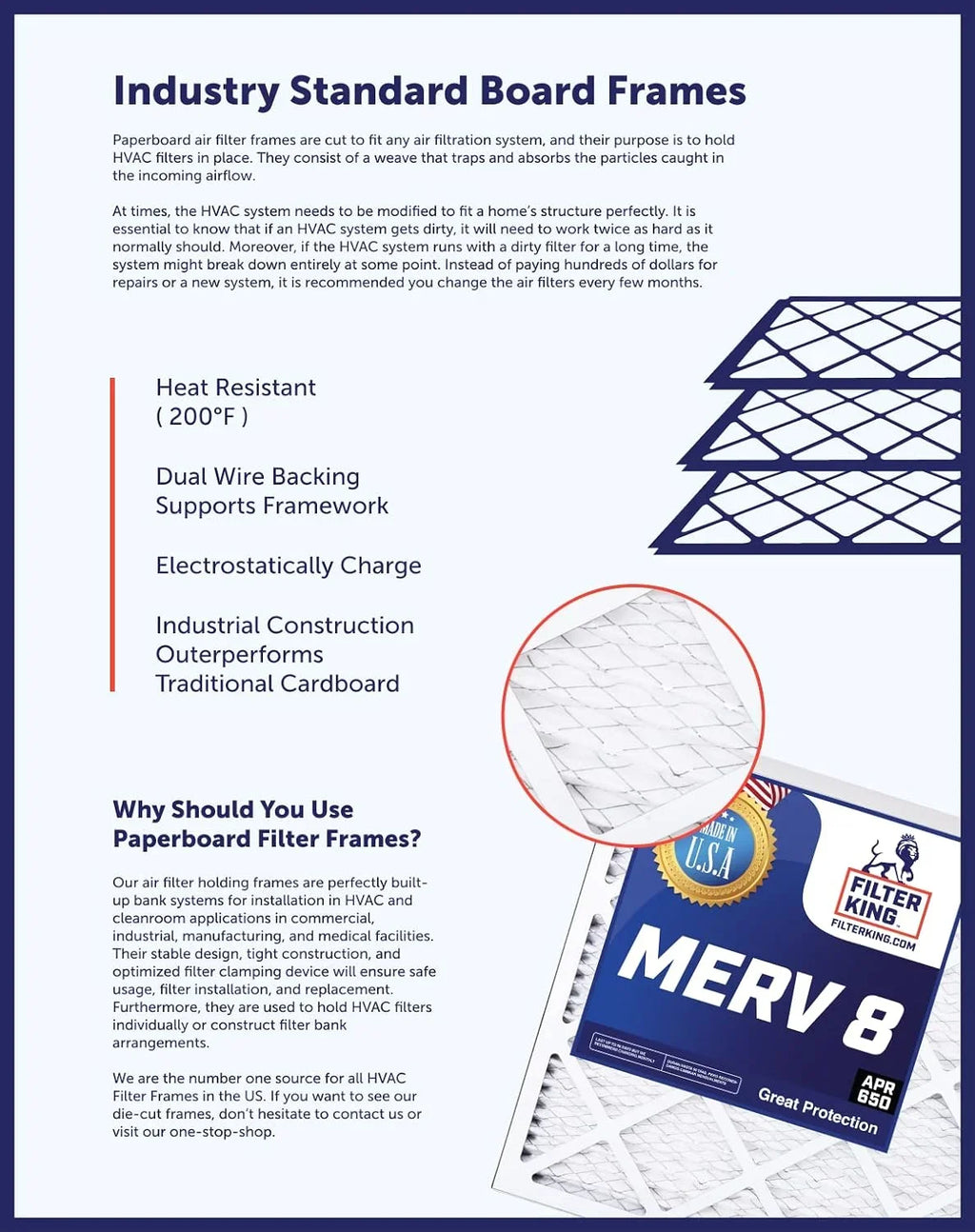 Filter King 26x57.5x1 Air Filter | 4-PACK | MERV 8 HVAC Pleated A/C Furnace Filters | MADE IN USizeA | Actual Sizeize: 26 x 57.5 x .75"
