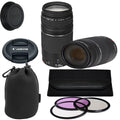 Canon EF 75-300mm f/4-5.6 III Telephoto Zoom Lens + 3pc Filter Kit + Lens Pouch