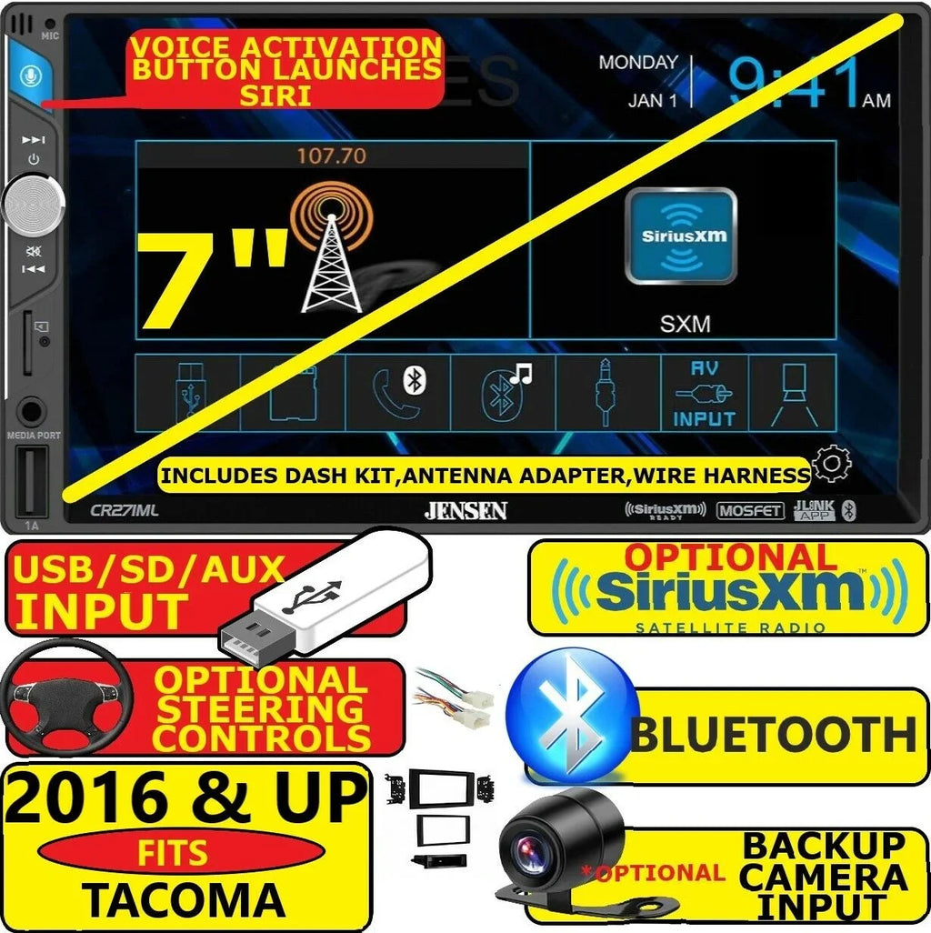 2016 & UP TACOMA JENSizeEN GPSize NAVIGATION BLUETOOTH USizeB CD/DVD/AUX RADIO SizeTEREO PKG