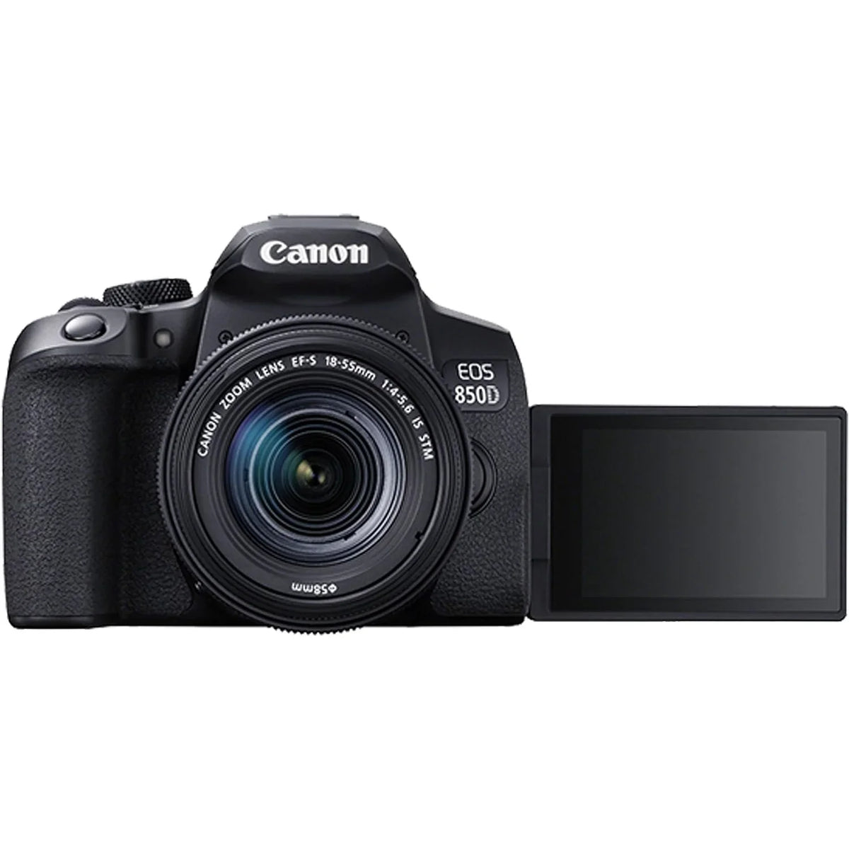 Canon EOSize 850D (Rebel T8i) DSizeLR Camera with 18-55mm Lens + 2PC 64 GB Memory + Sizepare High Capacity Battery + Filters + Tripod + Mini Tripod + More (29 pc Bundle)