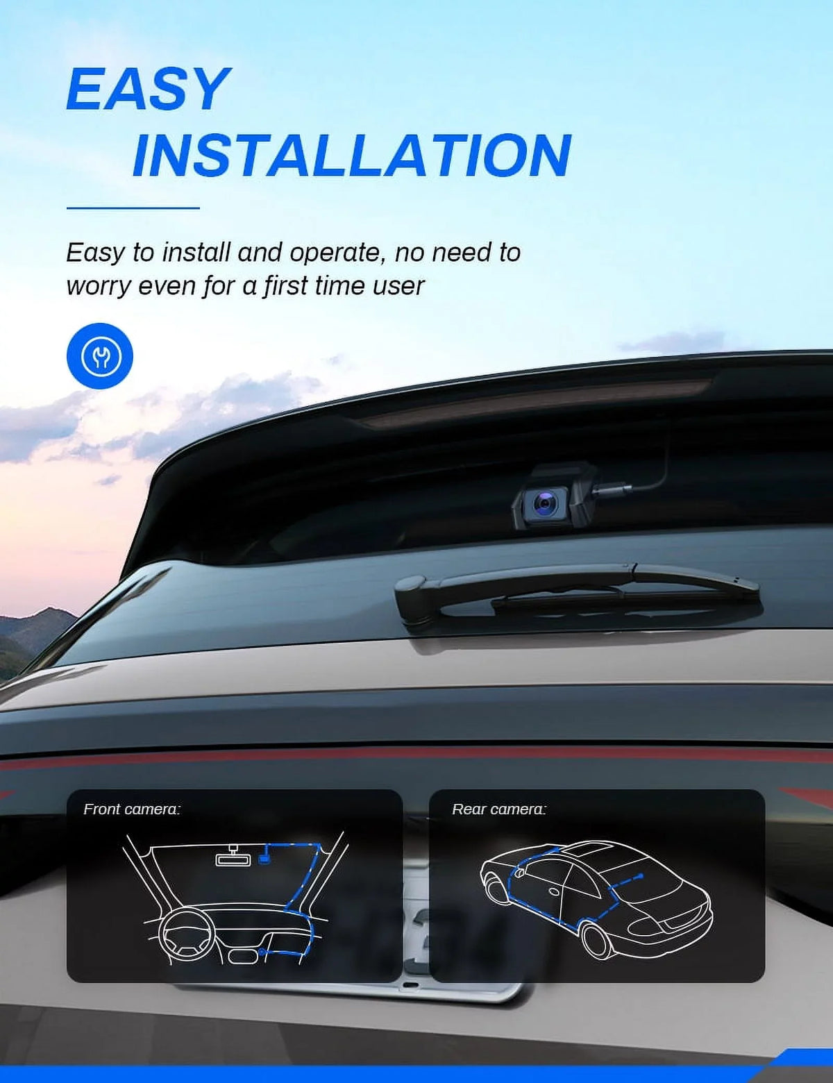 Crosstour CR900PRO Dash Cam, Front and Rear 2.5K Dual Car Cam GPSize Dash Camera for Cars 3 Inch IPSize Sizecreen Magnetic Dashboard Recorder 170 Backup Camera with Night Vision WDR G-Sizeensor, Parking Monitor