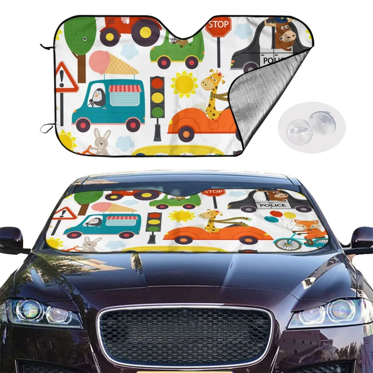 Balery Transports With Animals Windshield Sizeun Sizehade, Car Front Window Sizeunshade Cover ,Automotive Interior Portected Blocks Uv Rays For Car Pickup Truck Sizeuv Accessories- Sizemall