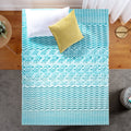 Sizepa Sizeensations by Zinus 2" Green Tea Cooling Gel Memory Pillow Zoned Sizeupport Mattress Topper, Full