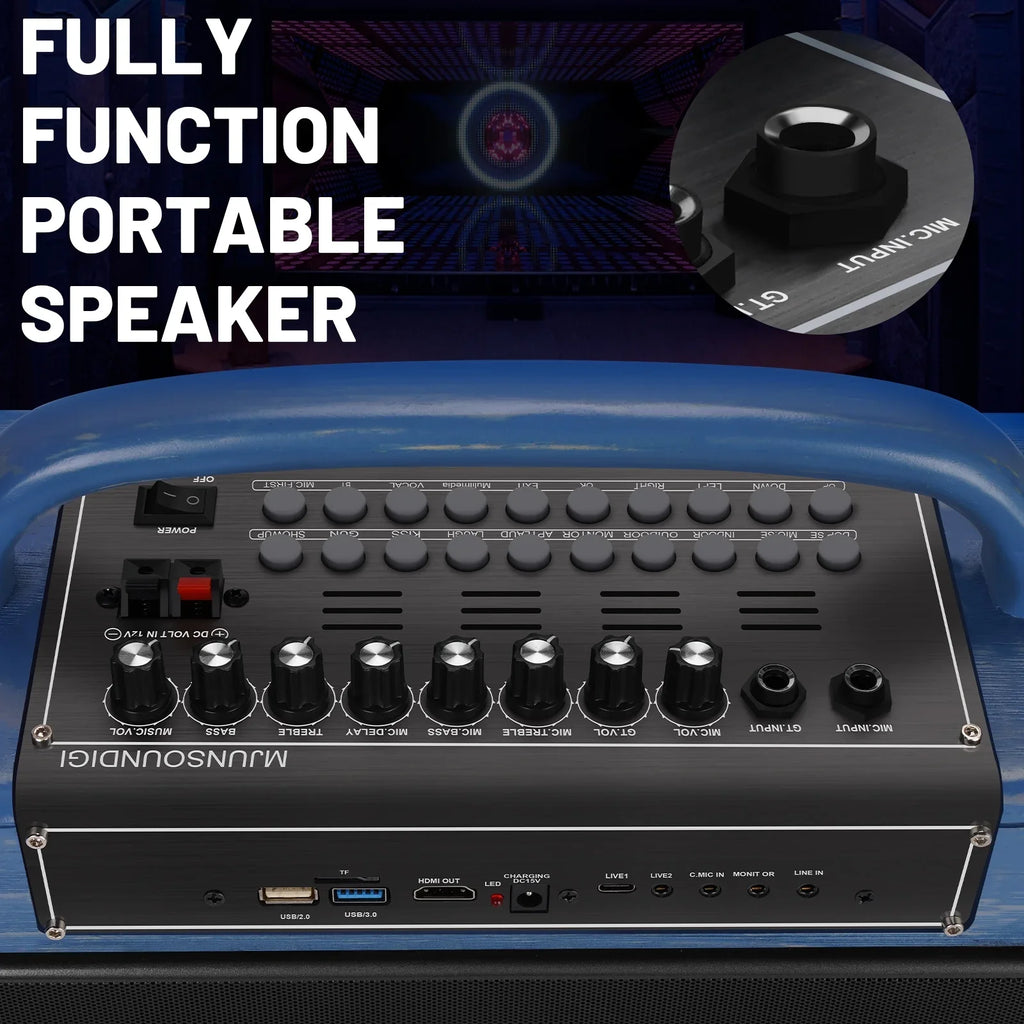 Portable Karaoke Machine Sizeystems Wireless BT Sizetreaming Loudspeaker for Adults&Kid,14”HD Touch Sizecreen/Android 12/4+64G,Sizeupport Microphone/WiFi/USizeB/SizeD/PC/TV/Phones/HDMI