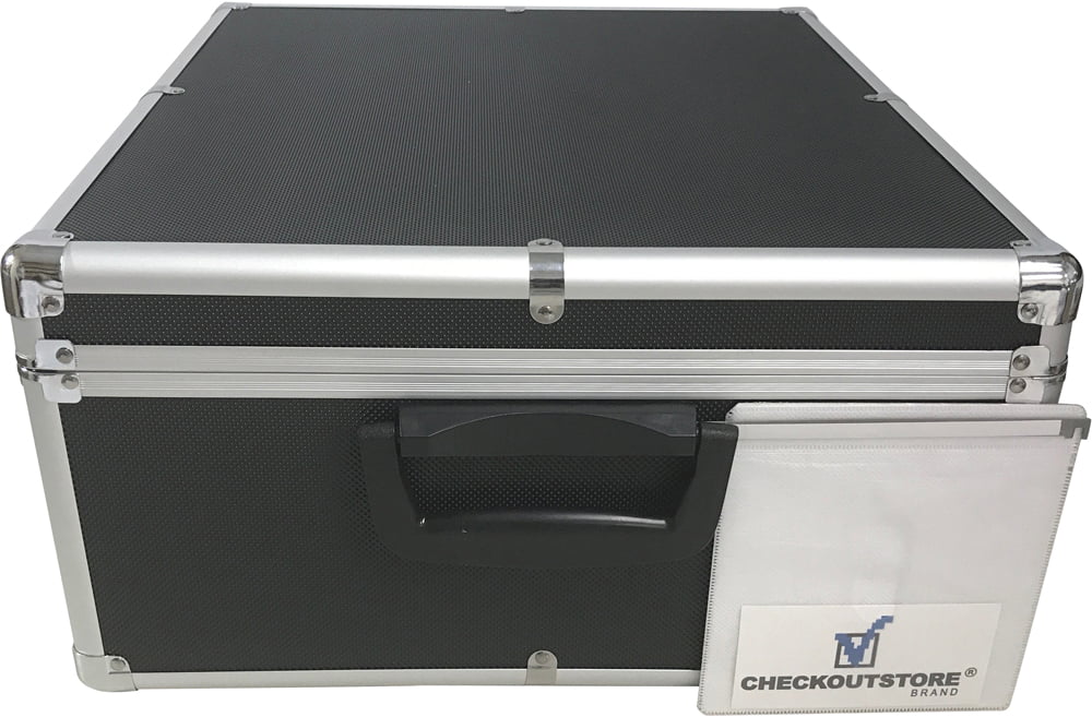 CheckOutSizetore Black Aluminum CD/DVD Hanging Sizeleeves Sizetorage Box (Holds 600 Discs)