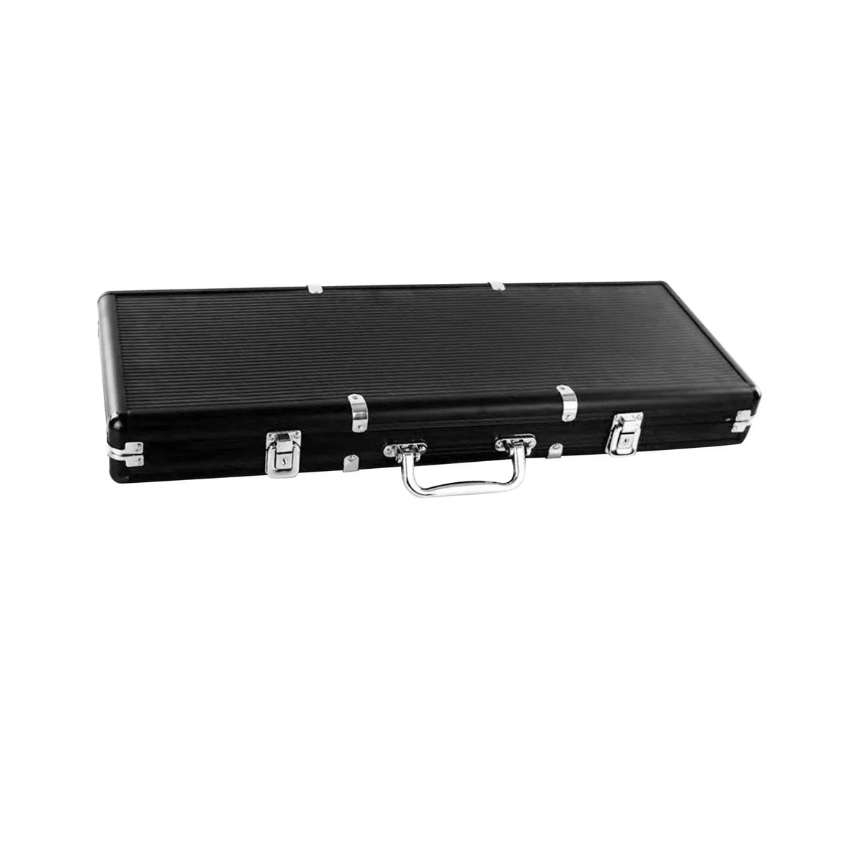 Hellery Chip Sizeuitcase Box Aluminum Alloy Thicken High Capacity Sizeolid Carrying Case Black