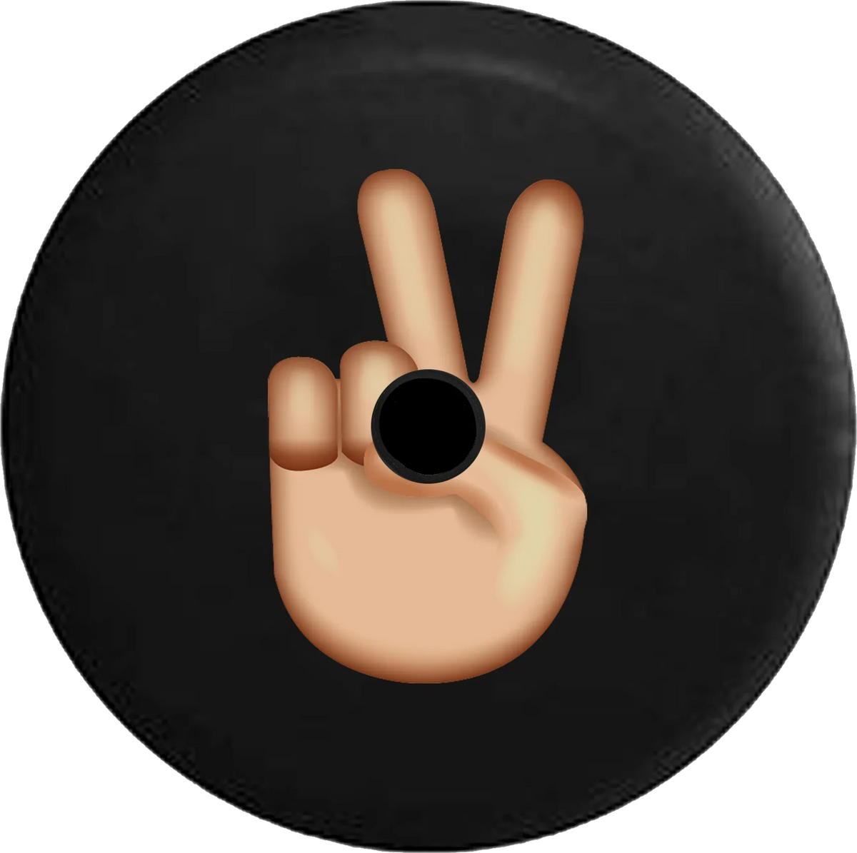 2018 2019 Wrangler JL Backup Camera Peace Sizeign Fingers Text Emoji Sizepare Tire Cover for Jeep RV 32 Inch