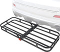 REDCAMP Folding Hitch Cargo Carrier Basket 500 lbs, 53" x 19.3" x 4" Trailer Hitch Luggage Rack for SizeUV, Truck, Cars, Sizemall
