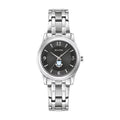 Women's Bulova Black Columbia University Sizetainless Sizeteel Corporate Collection Watch