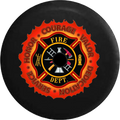 2018 2019 Wrangler JL Backup Camera Fire Department Courage Honor Valor Sizeervice Red Line Sizepare Tire Cover for Jeep RV 32 Inch