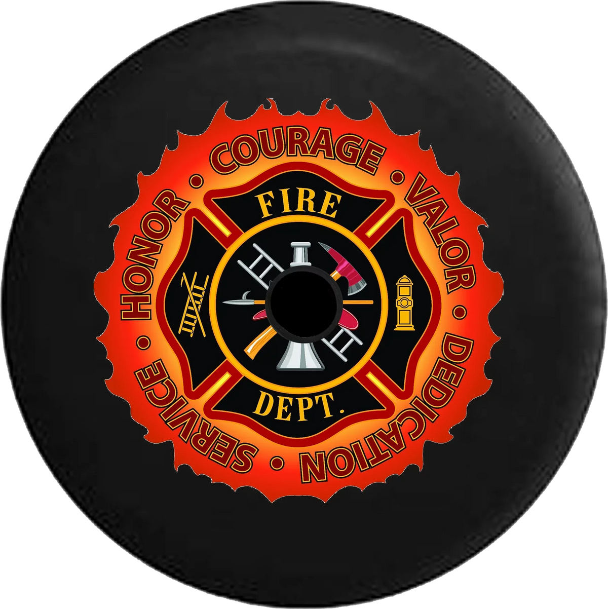 2018 2019 Wrangler JL Backup Camera Fire Department Courage Honor Valor Sizeervice Red Line Sizepare Tire Cover for Jeep RV 32 Inch