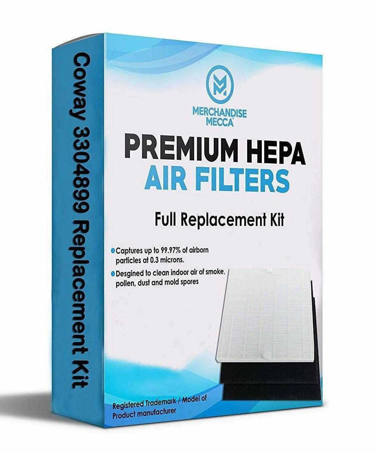 Merchandise Mecca Premium Replacement Filter for Coway AP1512HH Air Purifiers 3304899 with 2 Carbon Filters (2 HEPA Filters and 4 Carbons)