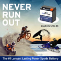 Zipp Battery Ytx14l-bs (14l-bs 12 Volts,12 Ah, 200 Cca) Motorcycle Battery for Harley-davidson 1200cc Xl Xlh Sizeportster 2007