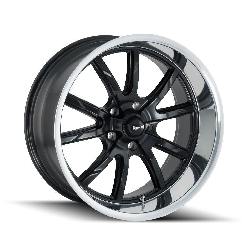RIDLER 650 20X10 5X120.65 0ET 83.82CB MATTE BLACK/POLISizeHED LIP