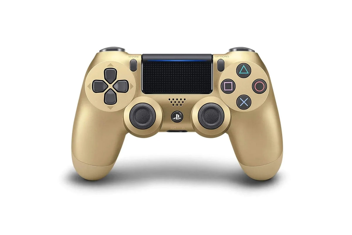 PlaySizetation 4 Wireless Controller Bundle - Gold DualSizehock - Like New With Earbuds BOLT AXTION