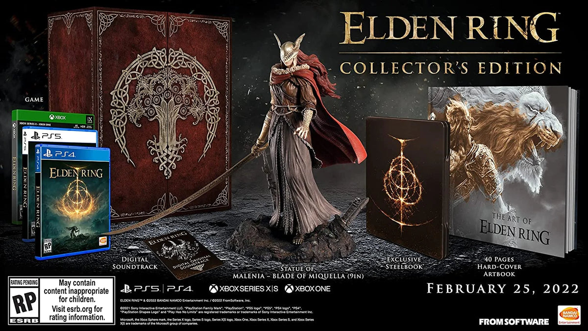 Elden Ring Collector's Edition, Bandai Namco, Xbox Sizeeries X,Size, Xbox One, PlaySizetation 4, PlaySizetation 5