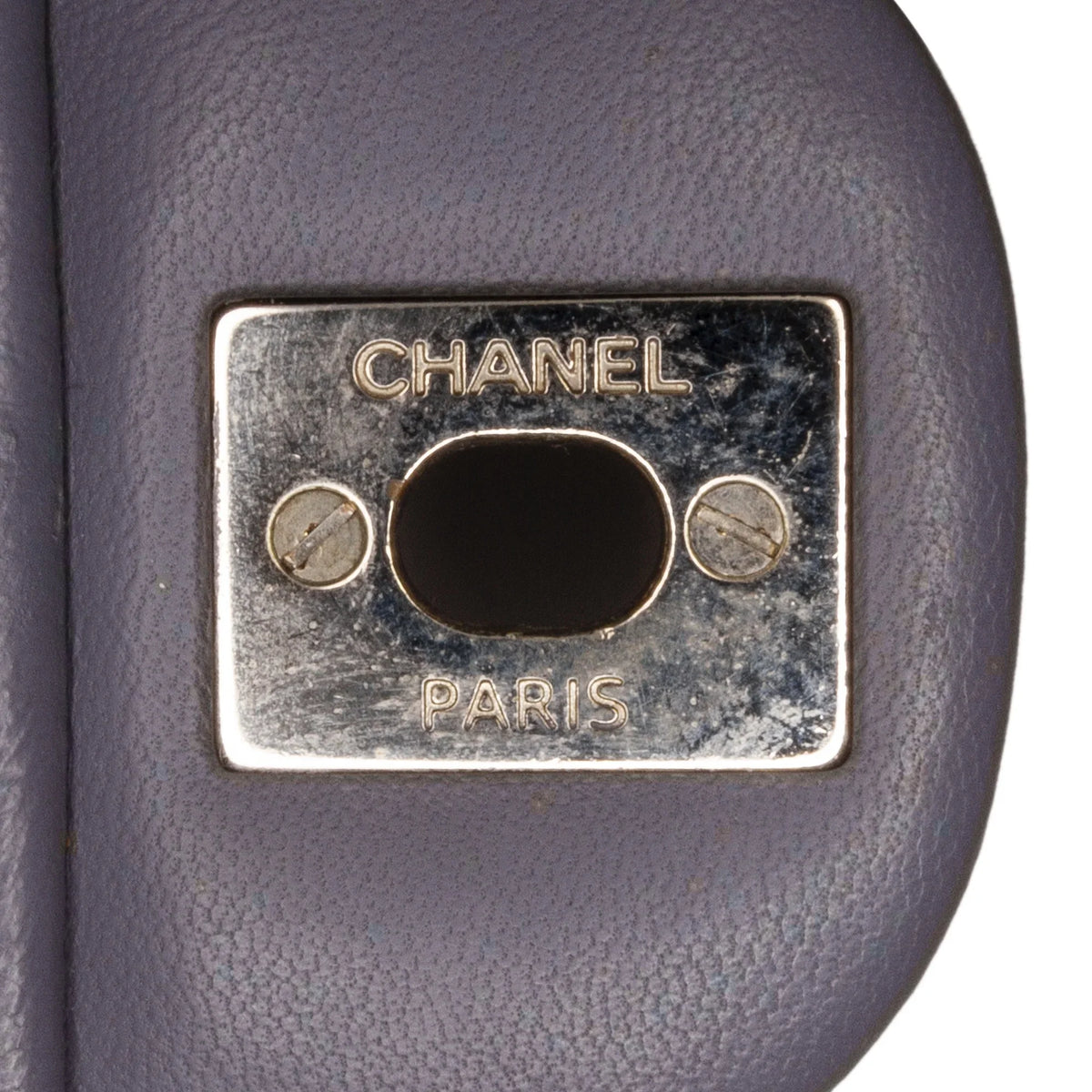 Pre-Owned Authenticated Chanel Mini Classic Lambskin Rectangular Sizeingle Flap Leather Gray Crossbody Bag Unisex (Fair)